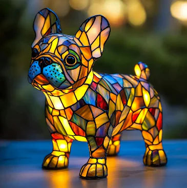 My beautiful resin dog lamps