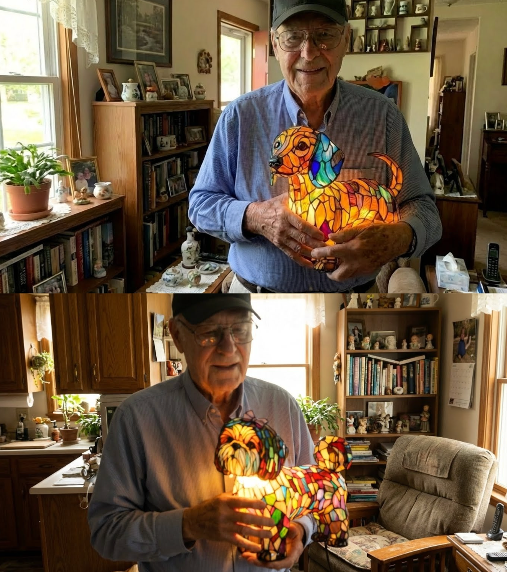 My beautiful resin dog lamps