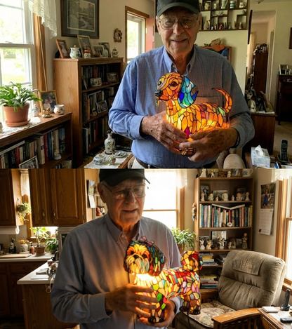 My beautiful resin dog lamps