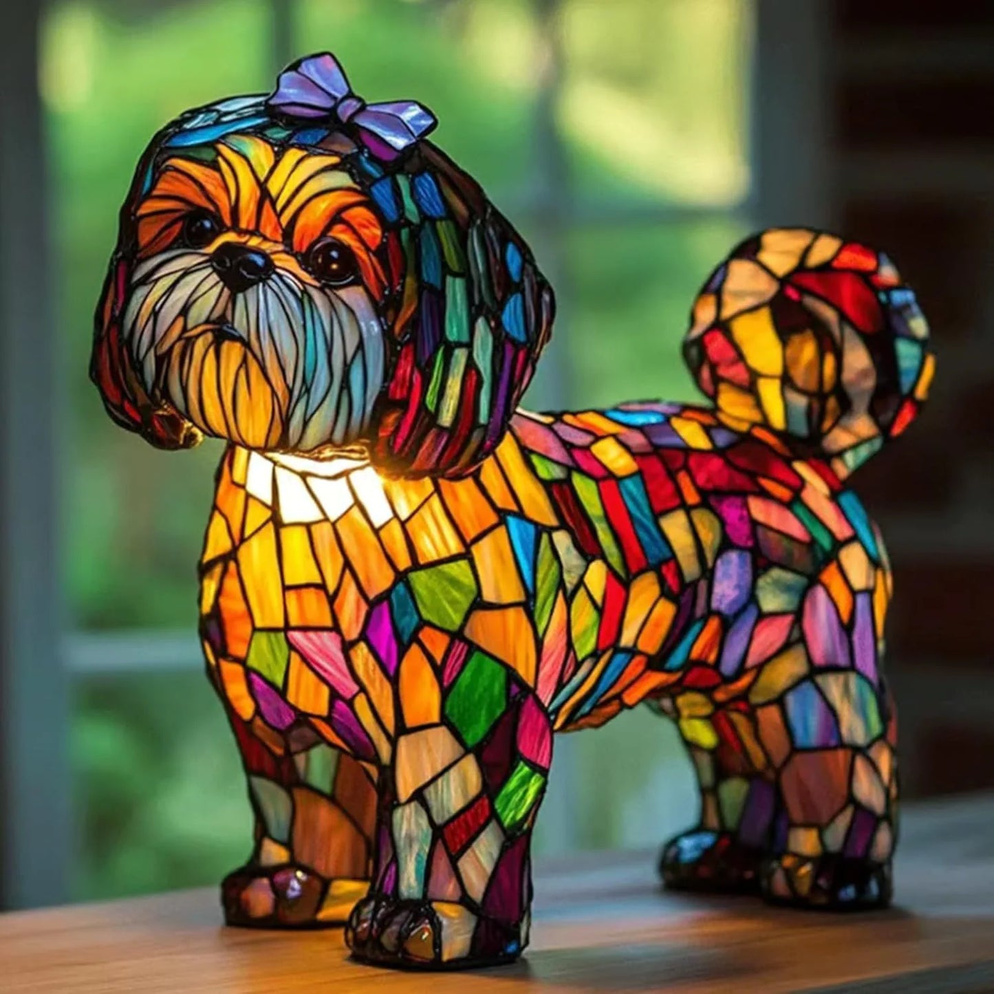 My beautiful resin dog lamps