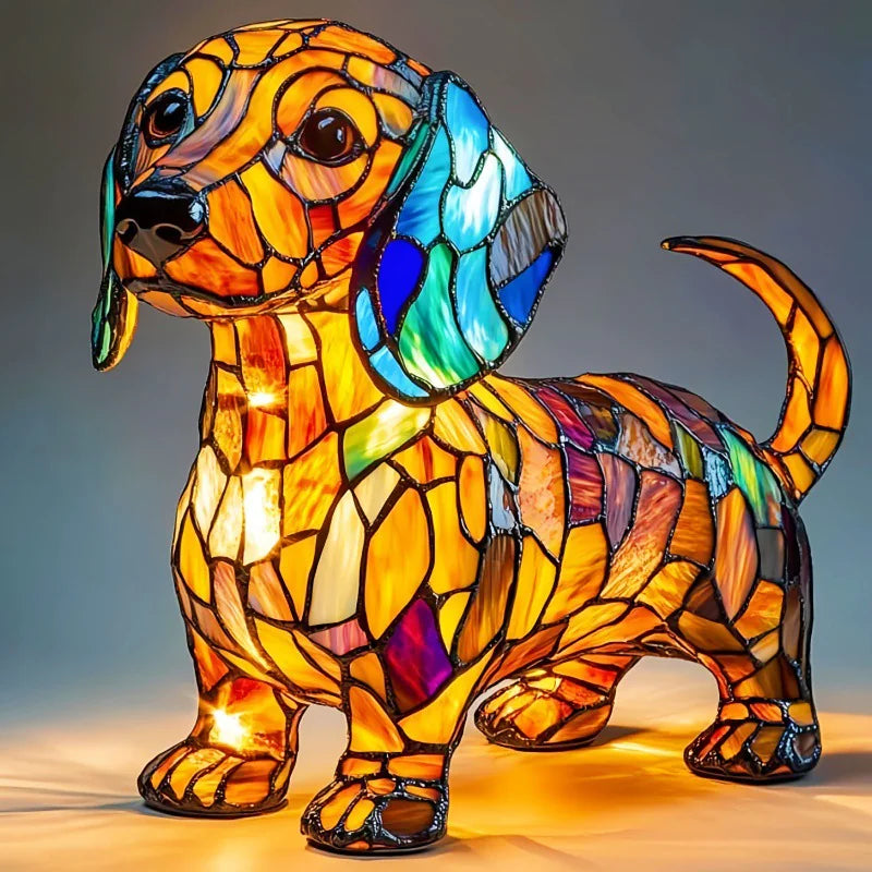 My beautiful resin dog lamps
