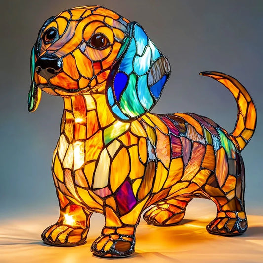 My beautiful resin dog lamps